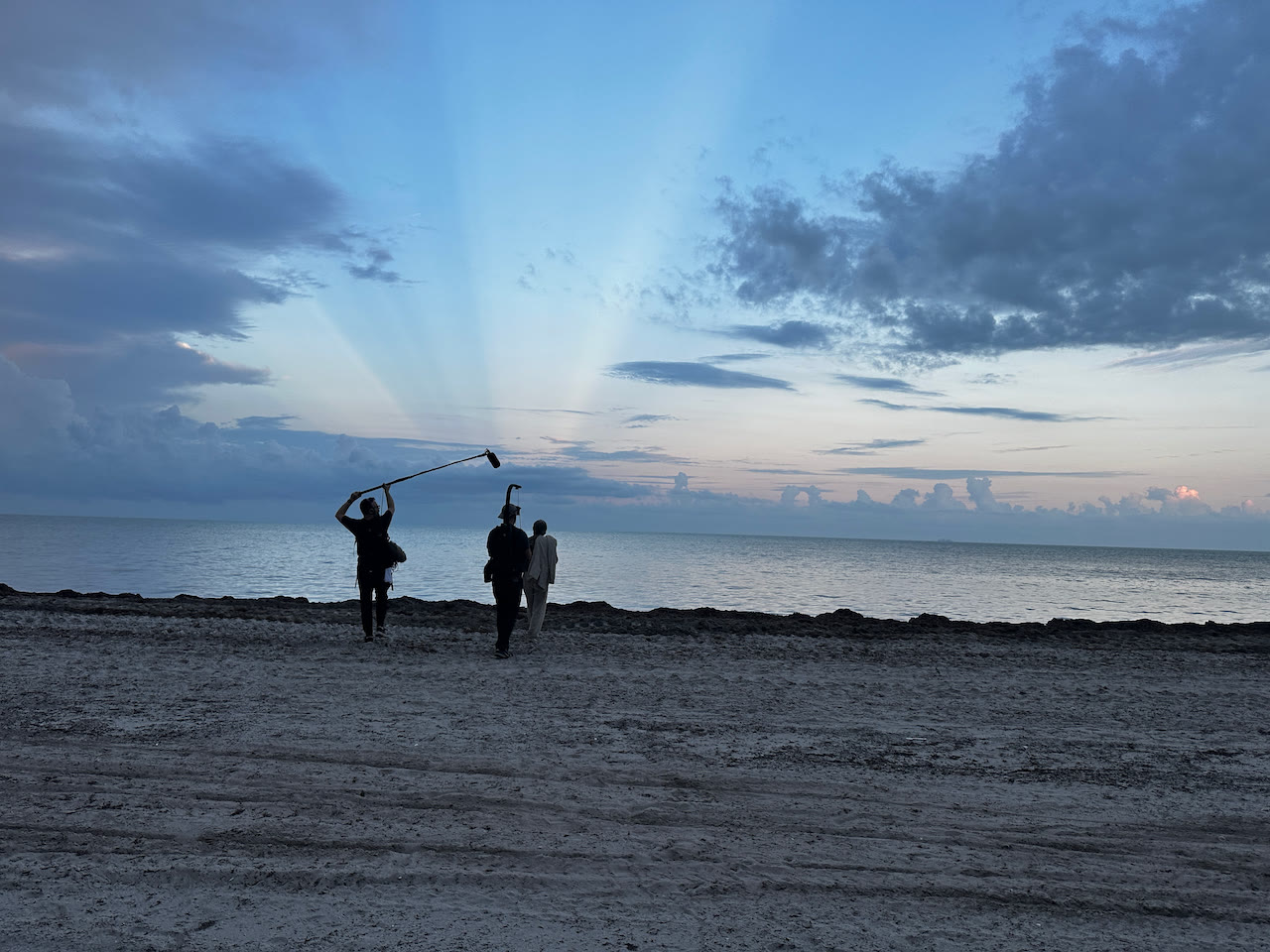 Filming Adrianne & the Castle at dusk